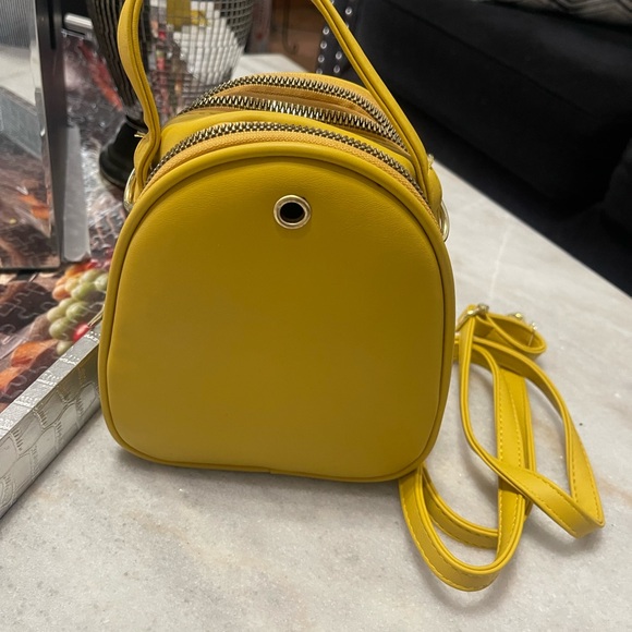 ALUDA  PIJU Yellow Mini Bag with strap crossbody - Picture 4 of 12